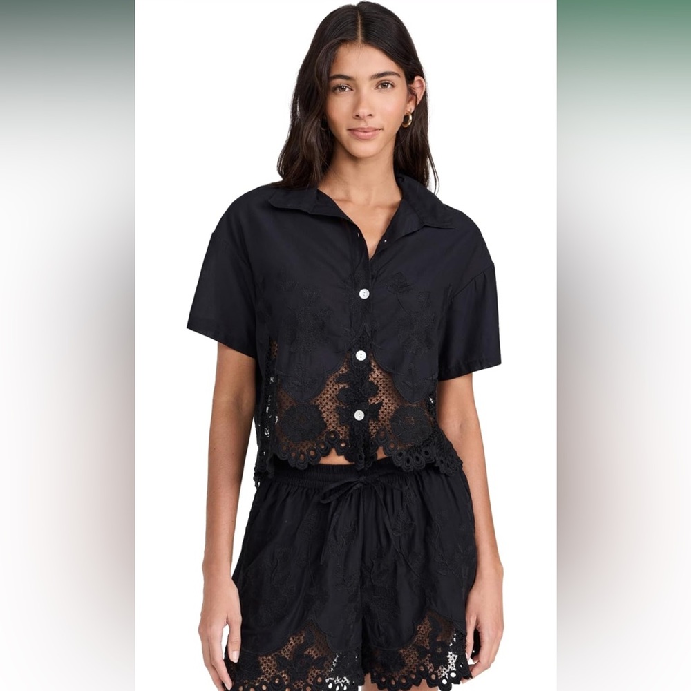Vitamin A 2024 Cruise Flora Beachside Broderie Swim Set | Top + Bottom